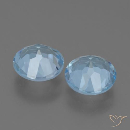 4.29 ct natürliche Himmerlblau Topas-Edelsteine, Runden, VS