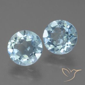 4.39 ct natürliche Himmerlblau Topas-Edelsteine, Runden, VS