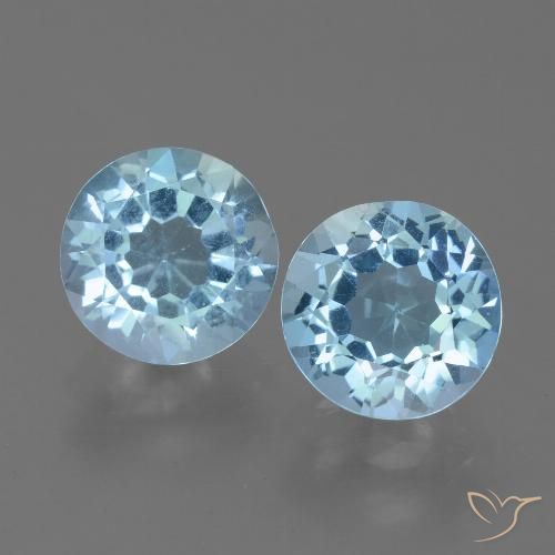 4.85ctw Natürlicher Himmerlblau Topas, Runden, VVS-VS