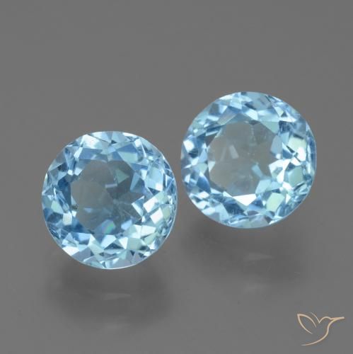 4.97 ct natürliche Himmerlblau Topas-Edelsteine, Runden, VS