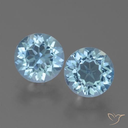 4.81ctw Natürlicher Himmerlblau Topas, Runden, VS