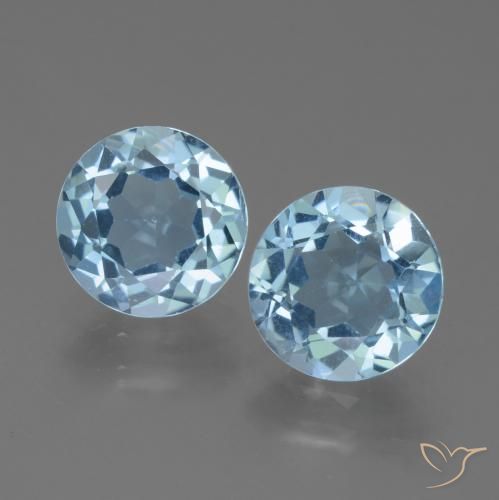 4.50ctw Natürlicher Himmerlblau Topas, Runden, VS