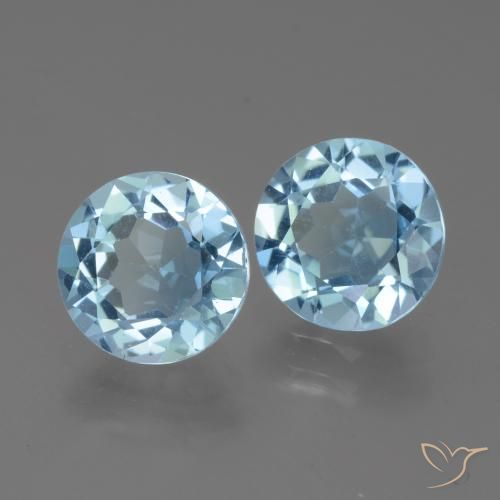 4.50 ct natürliche Himmerlblau Topas-Edelsteine, Runden, VS