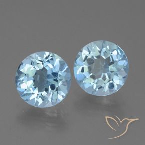 4.31 ct natürliche Himmerlblau Topas-Edelsteine, Runden, VVS-VS