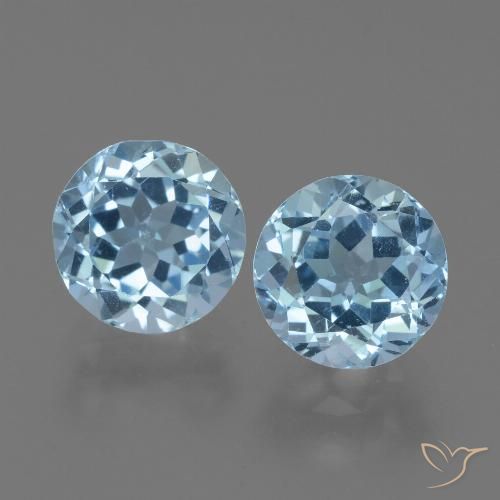 4.79ctw Natürlicher Himmerlblau Topas, Runden, VS