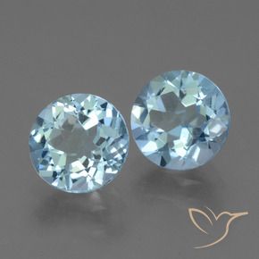4.41 ct natürliche Himmerlblau Topas-Edelsteine, Runden, VS