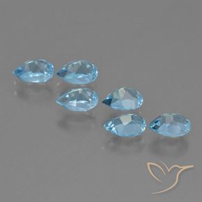 3.53 ct natürliche Himmerlblau Topas-Edelsteine, Birnenform, VS