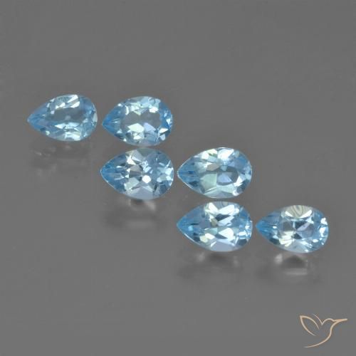 3.15ctw Natürlicher Himmerlblau Topas, Birnenform, VS
