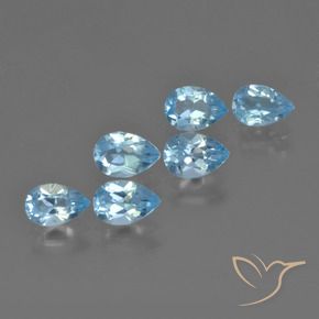 3.15 ct natürliche Himmerlblau Topas-Edelsteine, Birnenform, VS