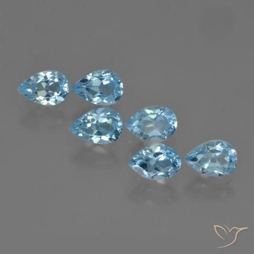 3.58ctw Natürlicher Himmerlblau Topas, Birnenform, VS