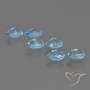 3.58 ct natürliche Himmerlblau Topas-Edelsteine, Birnenform, VS