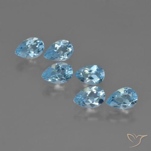 2.92ctw Natürlicher Himmerlblau Topas, Birnenform, VS
