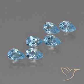 2.92 ct natürliche Himmerlblau Topas-Edelsteine, Birnenform, VS