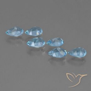 2.92 ct natürliche Himmerlblau Topas-Edelsteine, Birnenform, VS