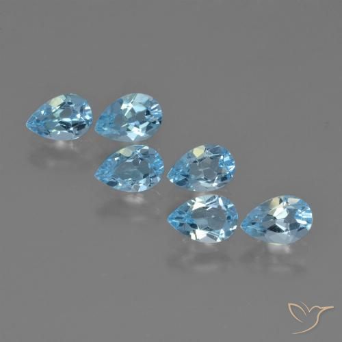 2.93ctw Natürlicher Himmerlblau Topas, Birnenform, VS