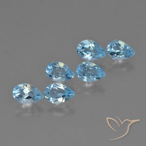2.93 ct natürliche Himmerlblau Topas-Edelsteine, Birnenform, VS
