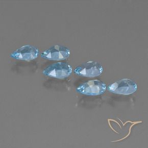 2.93 ct natürliche Himmerlblau Topas-Edelsteine, Birnenform, VS