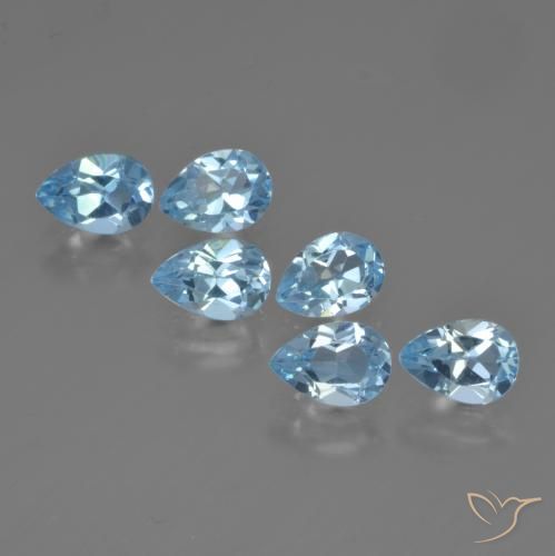 3.23ctw Natürlicher Himmerlblau Topas, Birnenform, VS