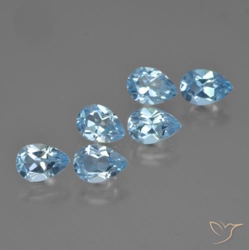 3.23 ct natürliche Himmerlblau Topas-Edelsteine, Birnenform, VS