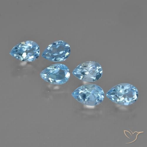 3.41ctw Natürlicher Himmerlblau Topas, Birnenform, VS