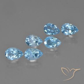 3.41 ct natürliche Himmerlblau Topas-Edelsteine, Birnenform, VS