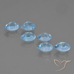 3.41 ct natürliche Himmerlblau Topas-Edelsteine, Birnenform, VS