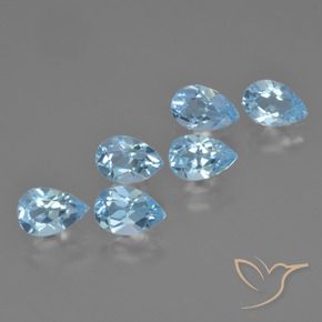 3.20 ct natürliche Himmerlblau Topas-Edelsteine, Birnenform, VS