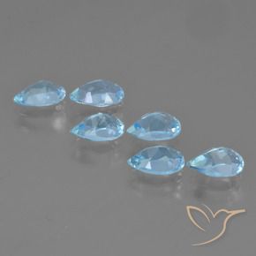 3.20 ct natürliche Himmerlblau Topas-Edelsteine, Birnenform, VS