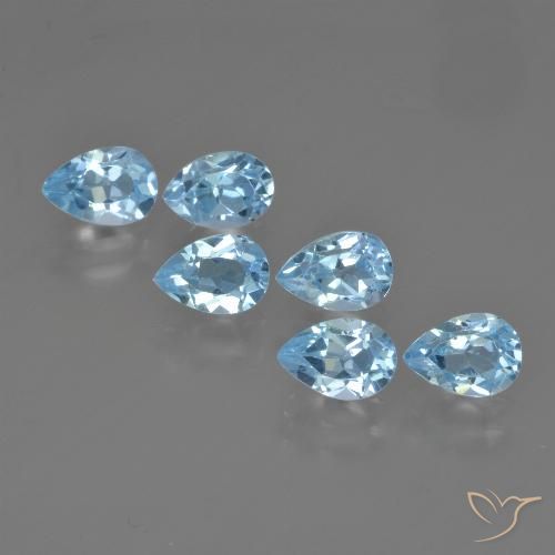 3.58ctw Natürlicher Himmerlblau Topas, Birnenform, VS