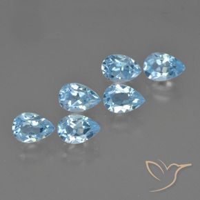 3.58 ct natürliche Himmerlblau Topas-Edelsteine, Birnenform, VS