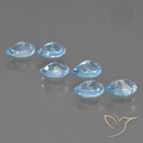 3.58 ct natürliche Himmerlblau Topas-Edelsteine, Birnenform, VS