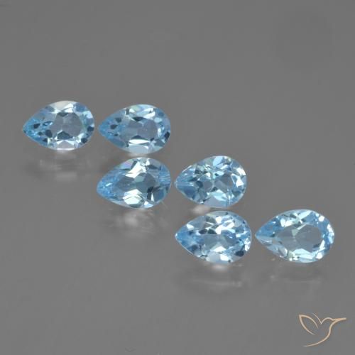 2.82ctw Natürlicher Himmerlblau Topas, Birnenform, VS