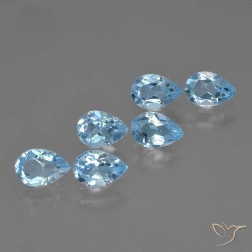 2.82 ct natürliche Himmerlblau Topas-Edelsteine, Birnenform, VS