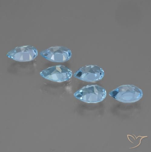 2.82 ct natürliche Himmerlblau Topas-Edelsteine, Birnenform, VS