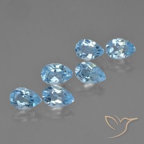 3.21 ct natürliche Himmerlblau Topas-Edelsteine, Birnenform, VS