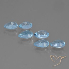 3.21 ct natürliche Himmerlblau Topas-Edelsteine, Birnenform, VS