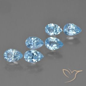 3.58 ct natürliche Himmerlblau Topas-Edelsteine, Birnenform, VS