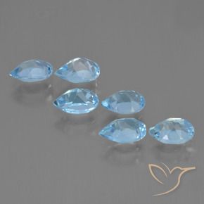 3.37 ct natürliche Himmerlblau Topas-Edelsteine, Birnenform, VS
