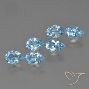 3.39 ct natürliche Himmerlblau Topas-Edelsteine, Birnenform, VS