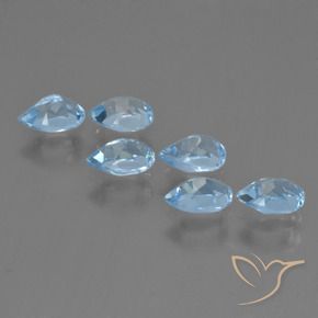 3.39 ct natürliche Himmerlblau Topas-Edelsteine, Birnenform, VS
