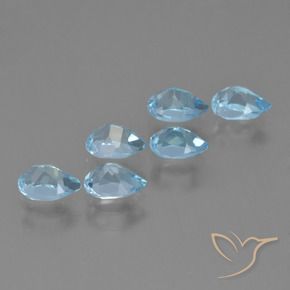 3.44 ct natürliche Himmerlblau Topas-Edelsteine, Birnenform, VS