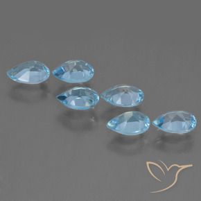 3.15 ct natürliche Swiss Blue Topas-Edelsteine, Birnenform, VS