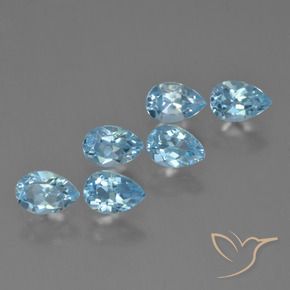 3.41 ct natürliche Himmerlblau Topas-Edelsteine, Birnenform, VS