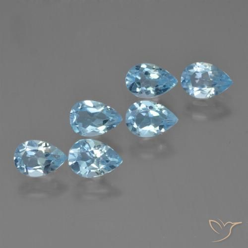 3.26ctw Natürlicher Himmerlblau Topas, Birnenform, VS
