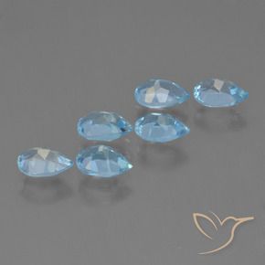 3.26 ct natürliche Himmerlblau Topas-Edelsteine, Birnenform, VS