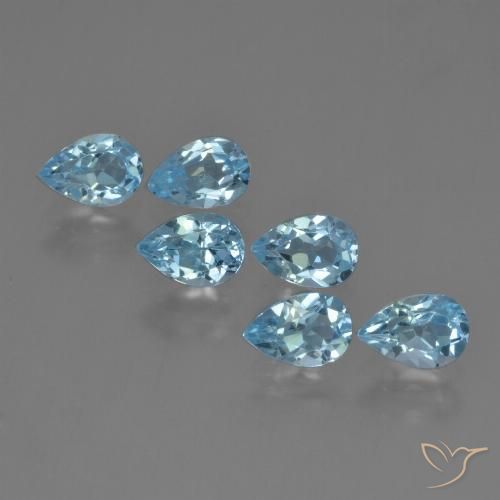3.24ctw Natürlicher Himmerlblau Topas, Birnenform, VS