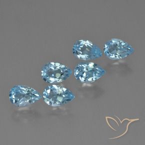 3.24 ct natürliche Himmerlblau Topas-Edelsteine, Birnenform, VS
