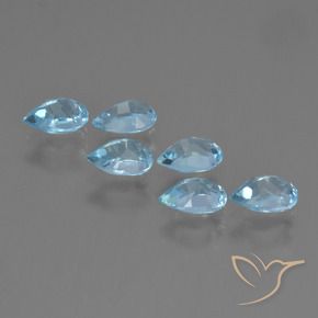 3.24 ct natürliche Himmerlblau Topas-Edelsteine, Birnenform, VS