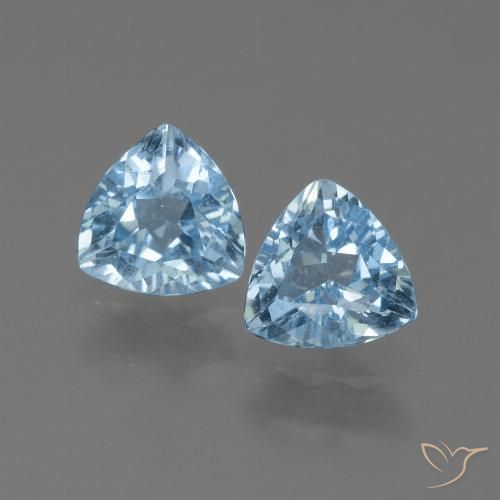 2.66ctw Natürlicher Himmerlblau Topas, Trillion, VVS-VS