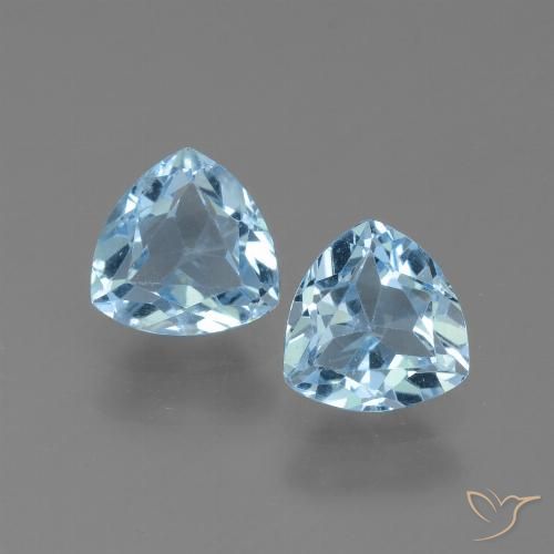 2.63ctw Natürlicher Himmerlblau Topas, Trillion, VVS-VS